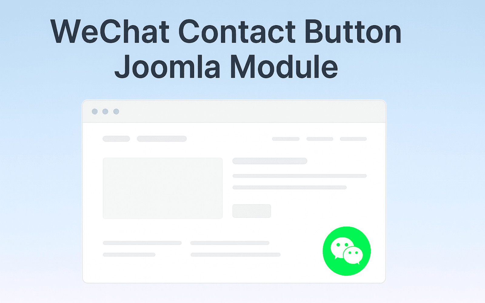 WeChat Contact Button Joomla Module