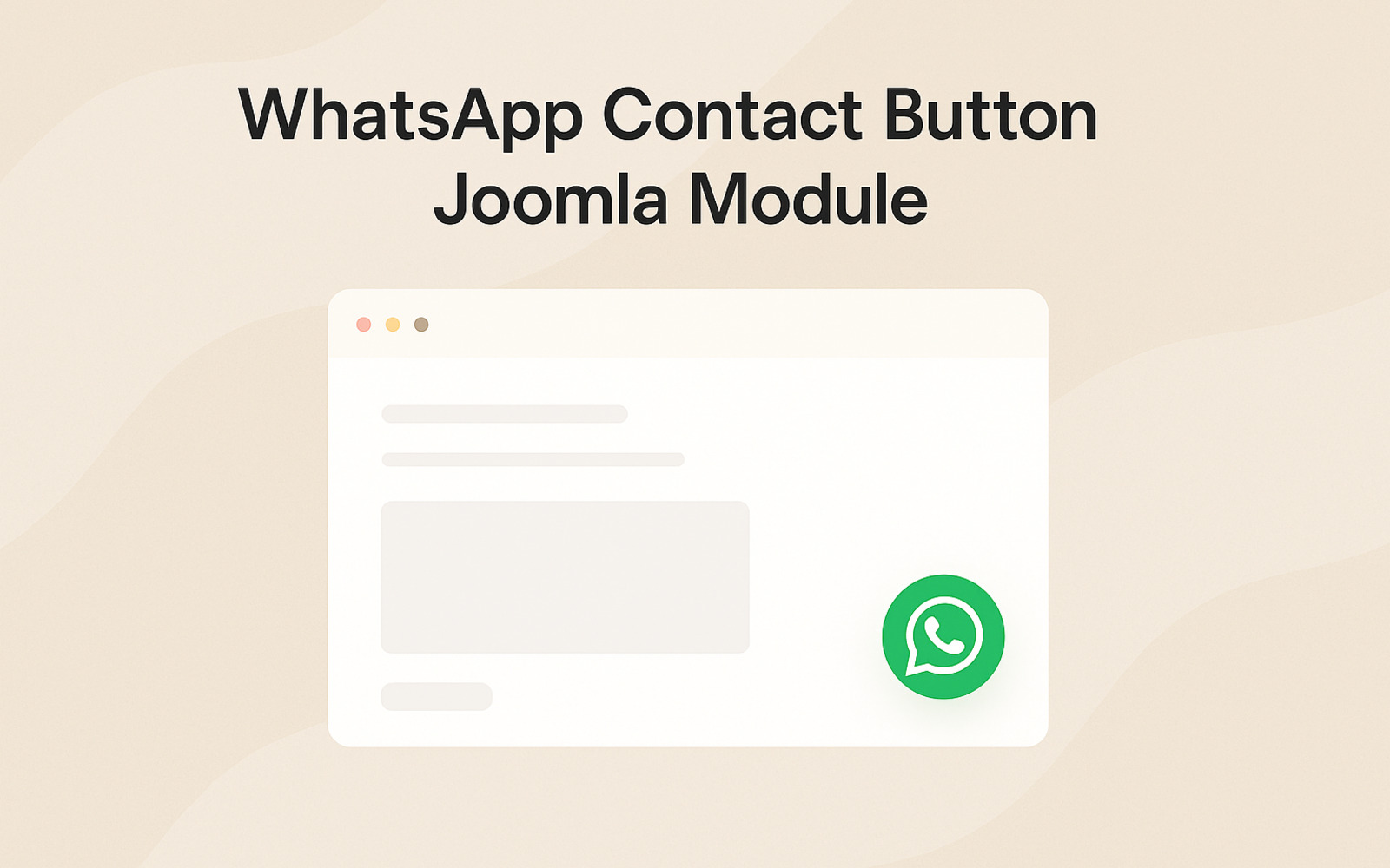 WhatsApp Contact Button Joomla Module