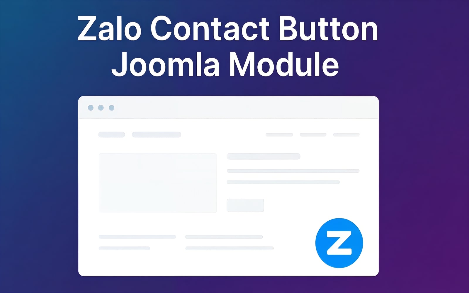 Zalo Contact Button Joomla Module